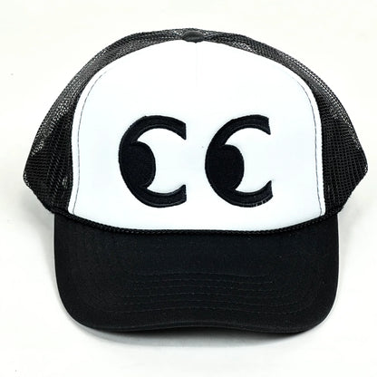 cc eyes logo trucker hat
